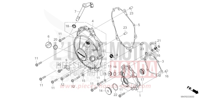 PANNEAU CARTER-MOTEUR D. de CBR1000RR SP SP1 SP2 MAT PEARL MORION BLACK (NHC33) 2024